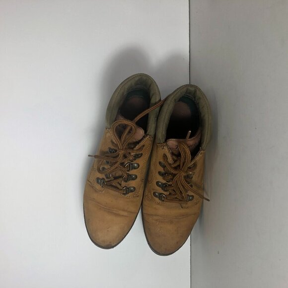 TIMBERLAND Boots Women's Size 7 US Brown Vintage Laces Booties Work Hiking Shoes - Picture 4 of 10